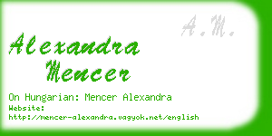 alexandra mencer business card